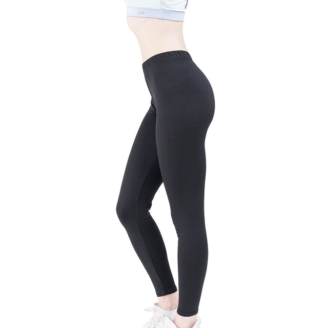 leggings spandex en coton Sheebo pour femme - noir avec poches