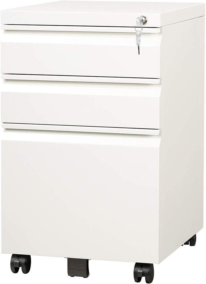 3 Drawer Metal File Cabinet with Lock - Office Furniture | DEVAISE ...
