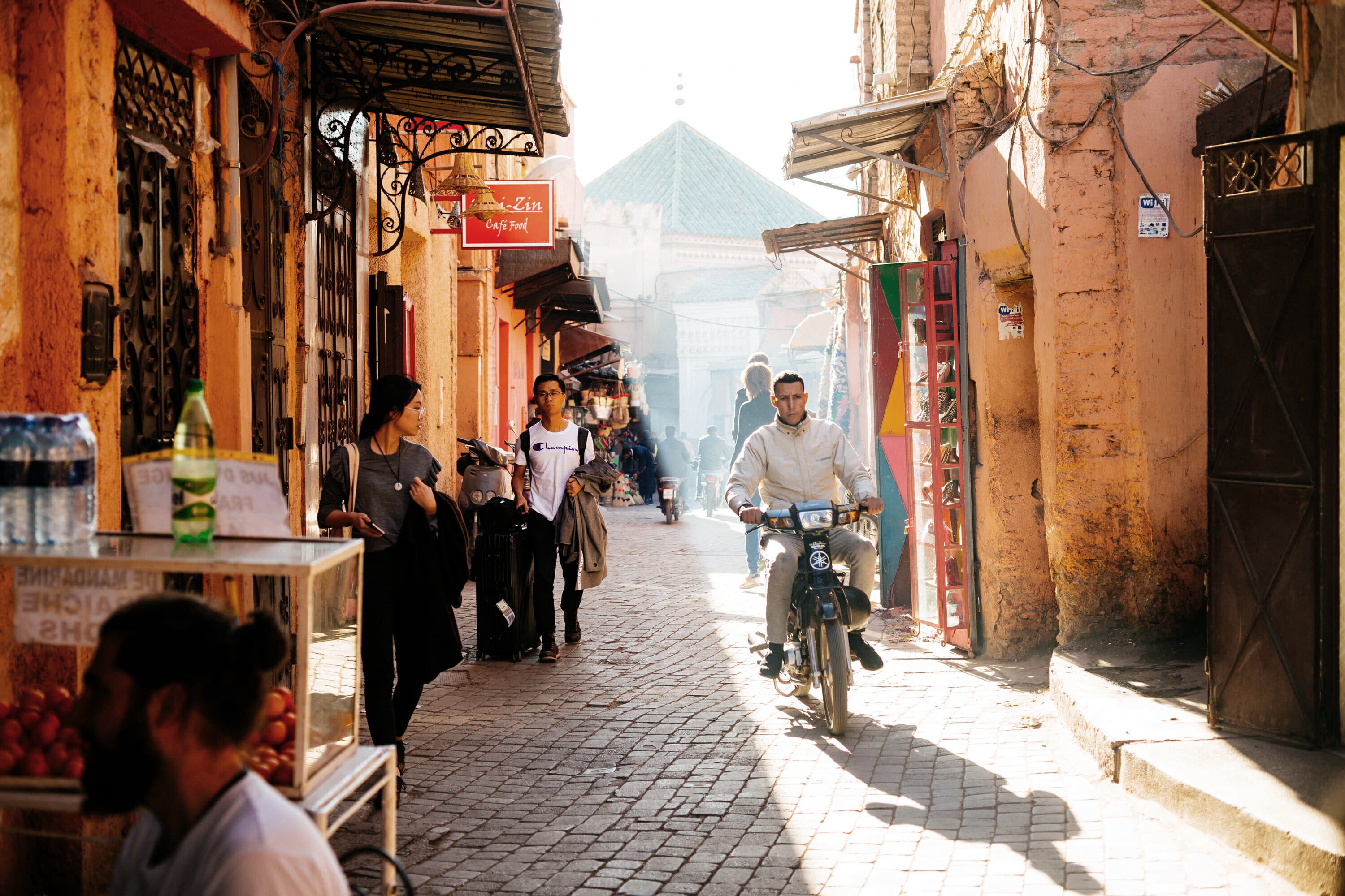 Man on bike in Morocco 