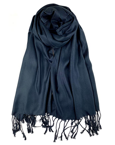 Blue Black Pashmina Headwrap - BEST SELLER