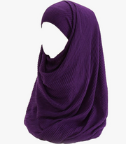 Royal Purple Ribbed Jersey Knit Wrap - Presale