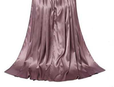 Mauve Satin Scarf - Long