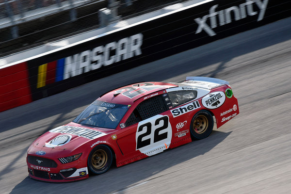 Joy Logano racing at Darlington Speedway