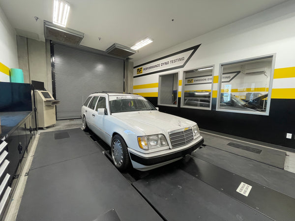 Rutledge Wood's 1995 Mercedes-Benz Wagon on MagnaFlow dyno