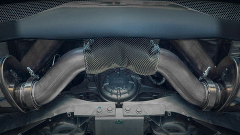 MagnaFlow xMOD Series Corvette C8 - Heatshield on Tru-x Pipes
