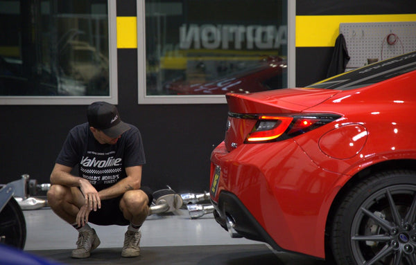 TJ Hunt with 2022 Subaru BRZ at MagnaFlow