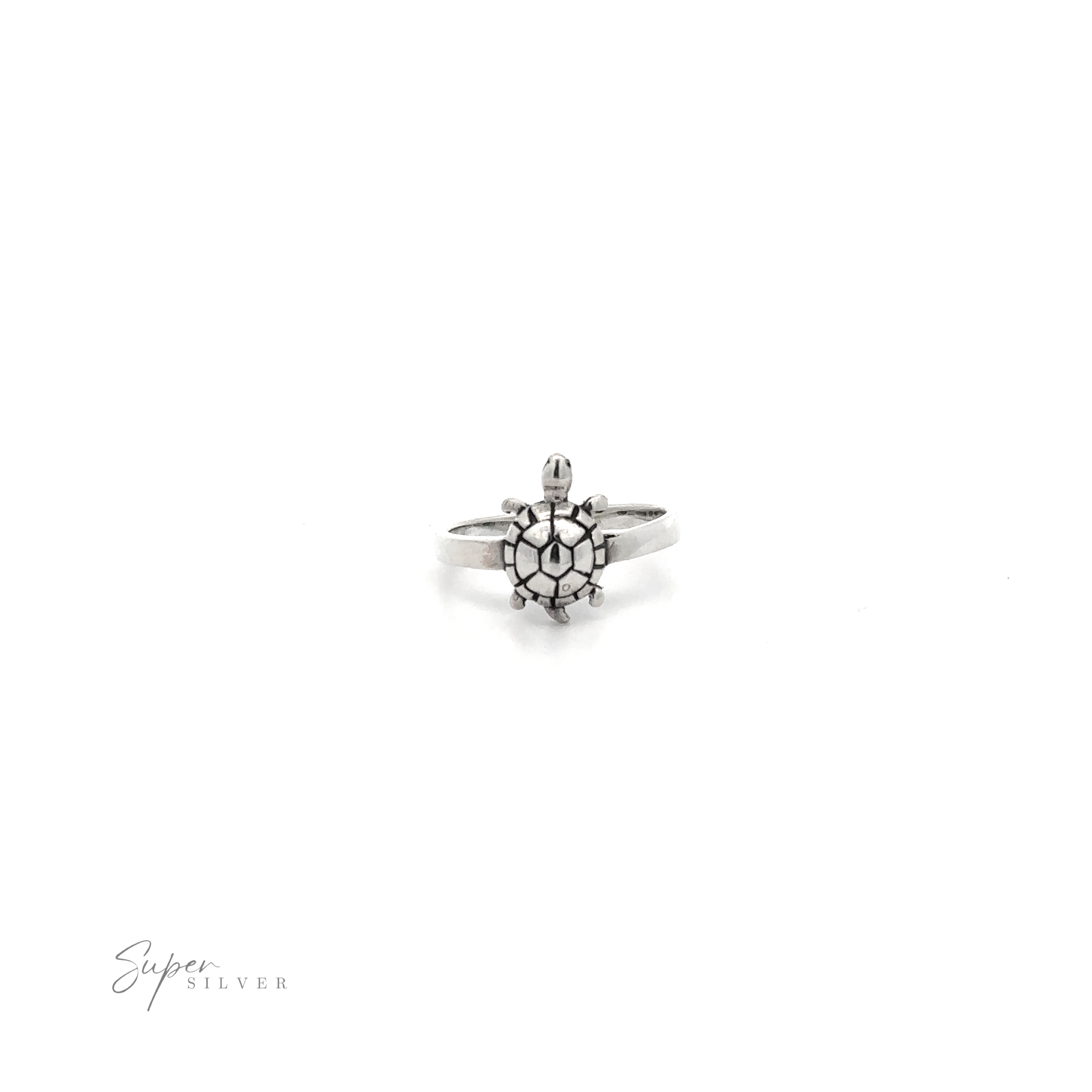 Cute Turtle Ring – Super Silver