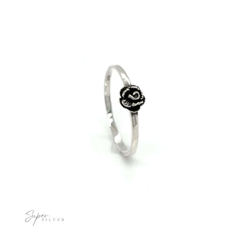 925 Sterling Silver Beautiful Rose Ring R01590