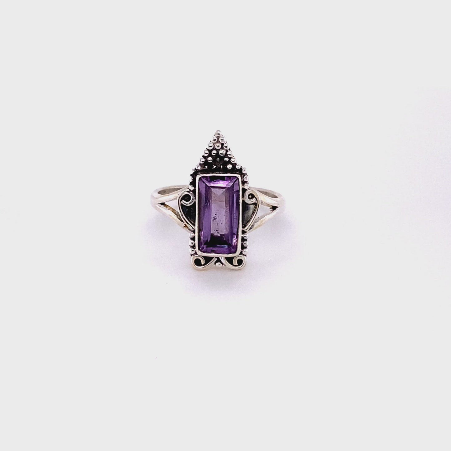 
                  
                    Load and play video in Gallery viewer, Amethyst Princess Ring
                  
                