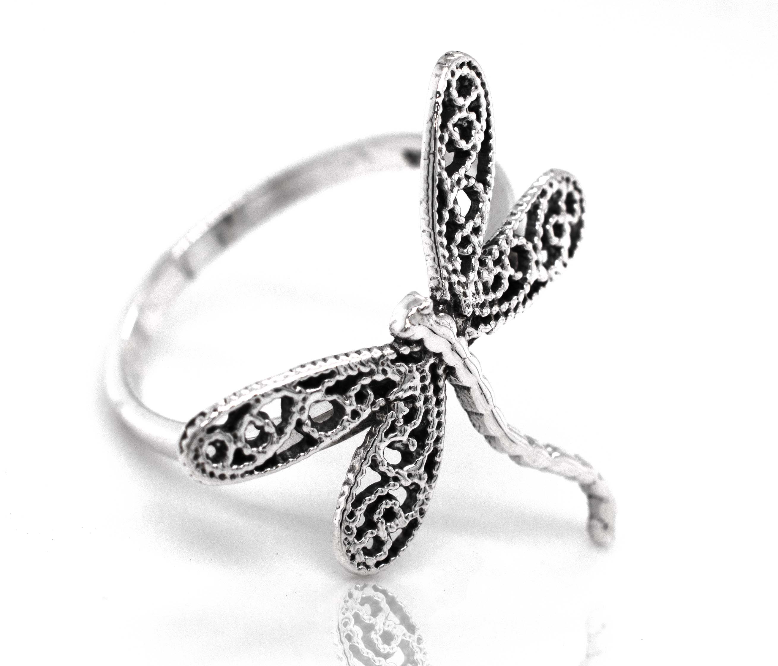Dragonfly Ring – Super Silver