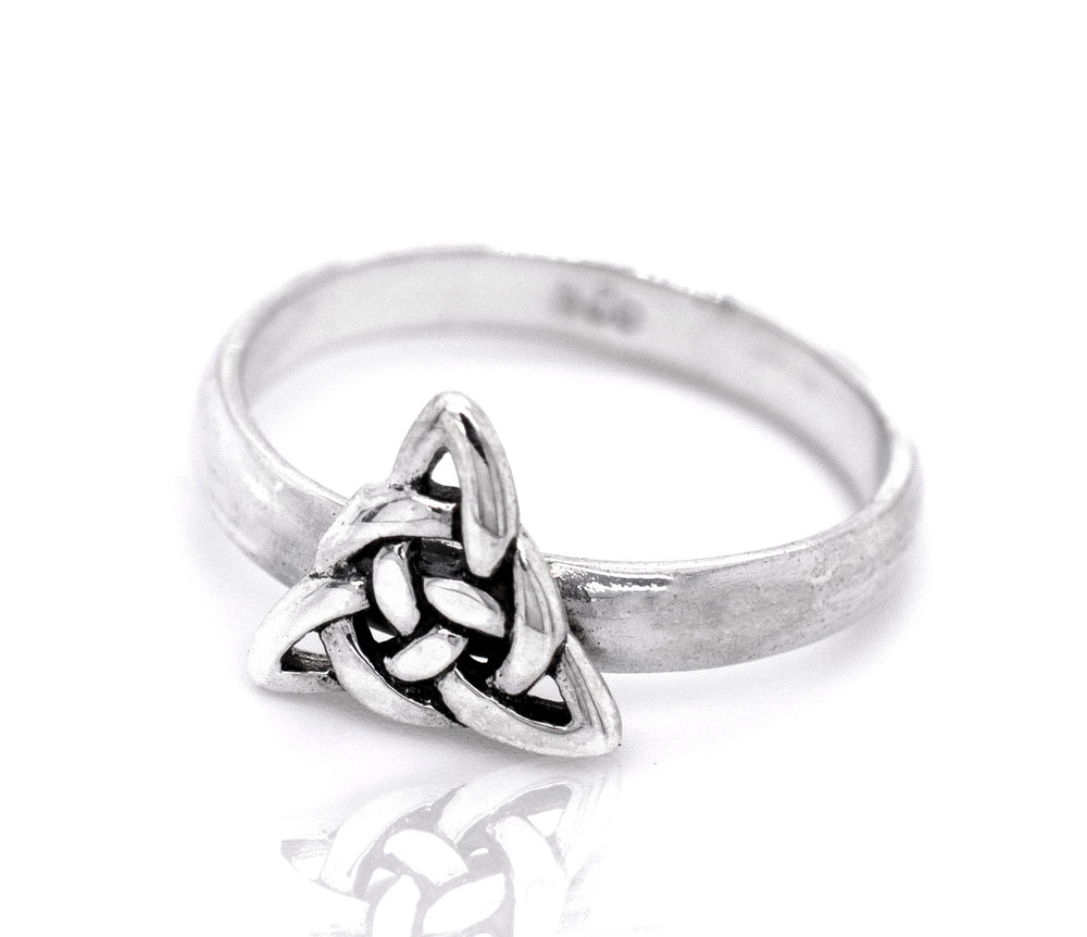 Evan, 7 mm Silver-Tone Stainless Steel With Trinity Knot Pattern Celtic  Ring, In stock!