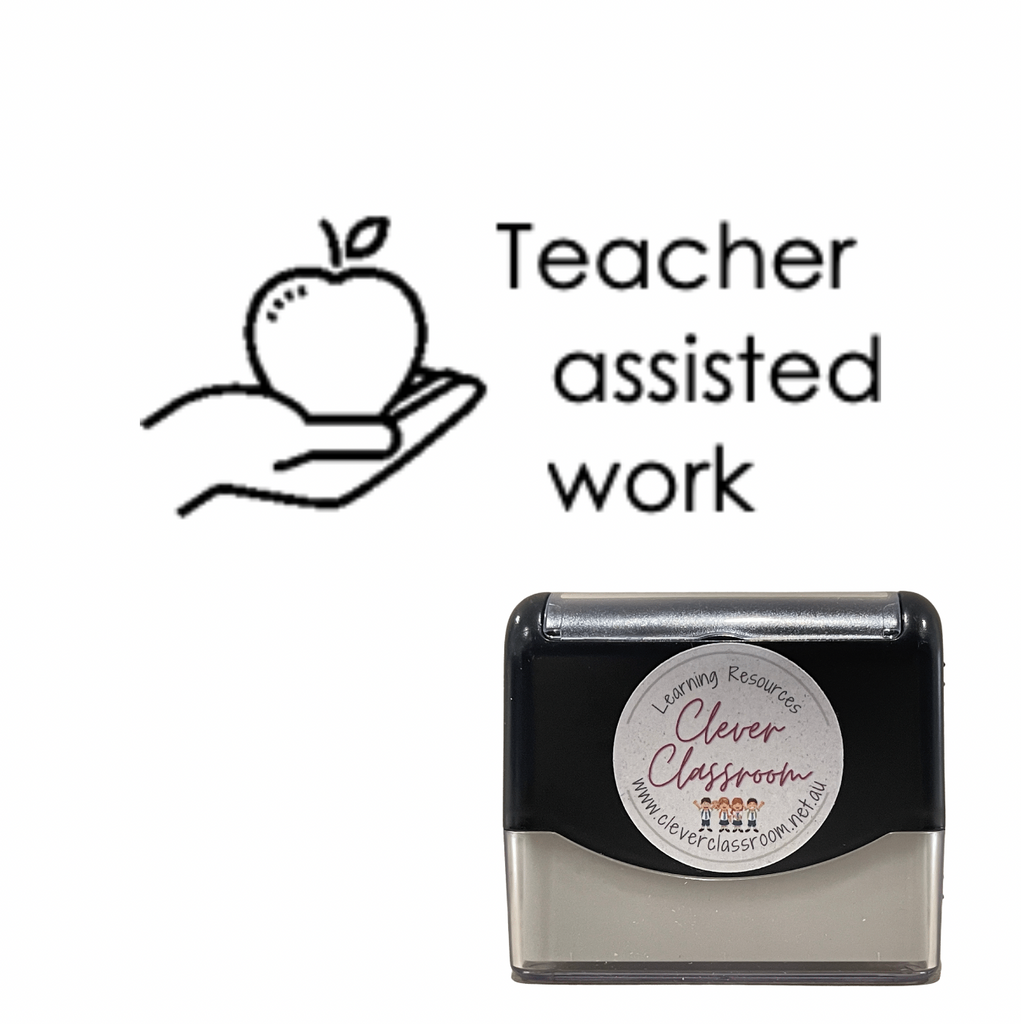 Teacher assisted work Teacher Stamp - Rectangle 18 x 54mm