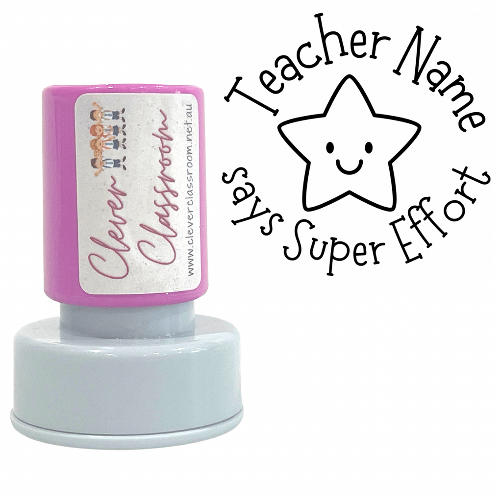 Super Effort Teacher Stamp Self-inking 30mm round