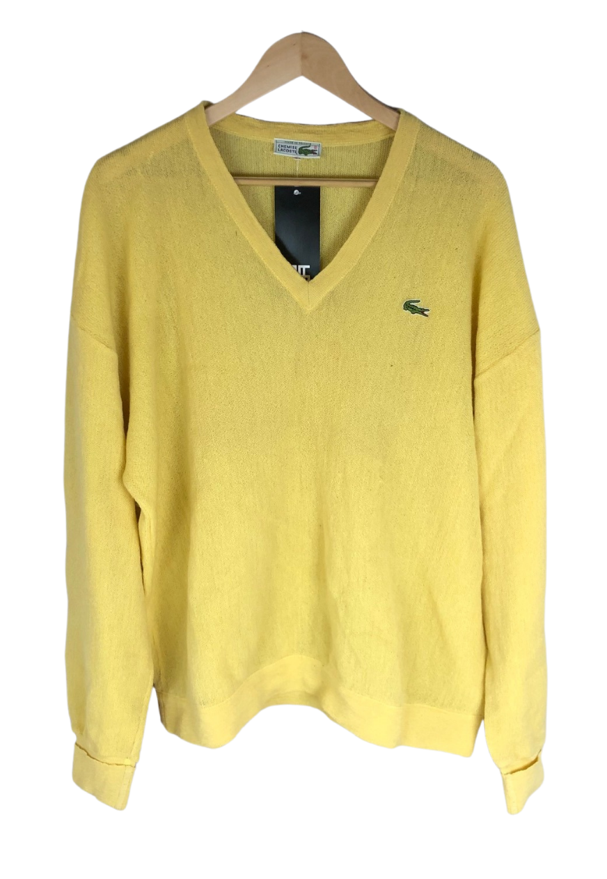 yellow lacoste jumper