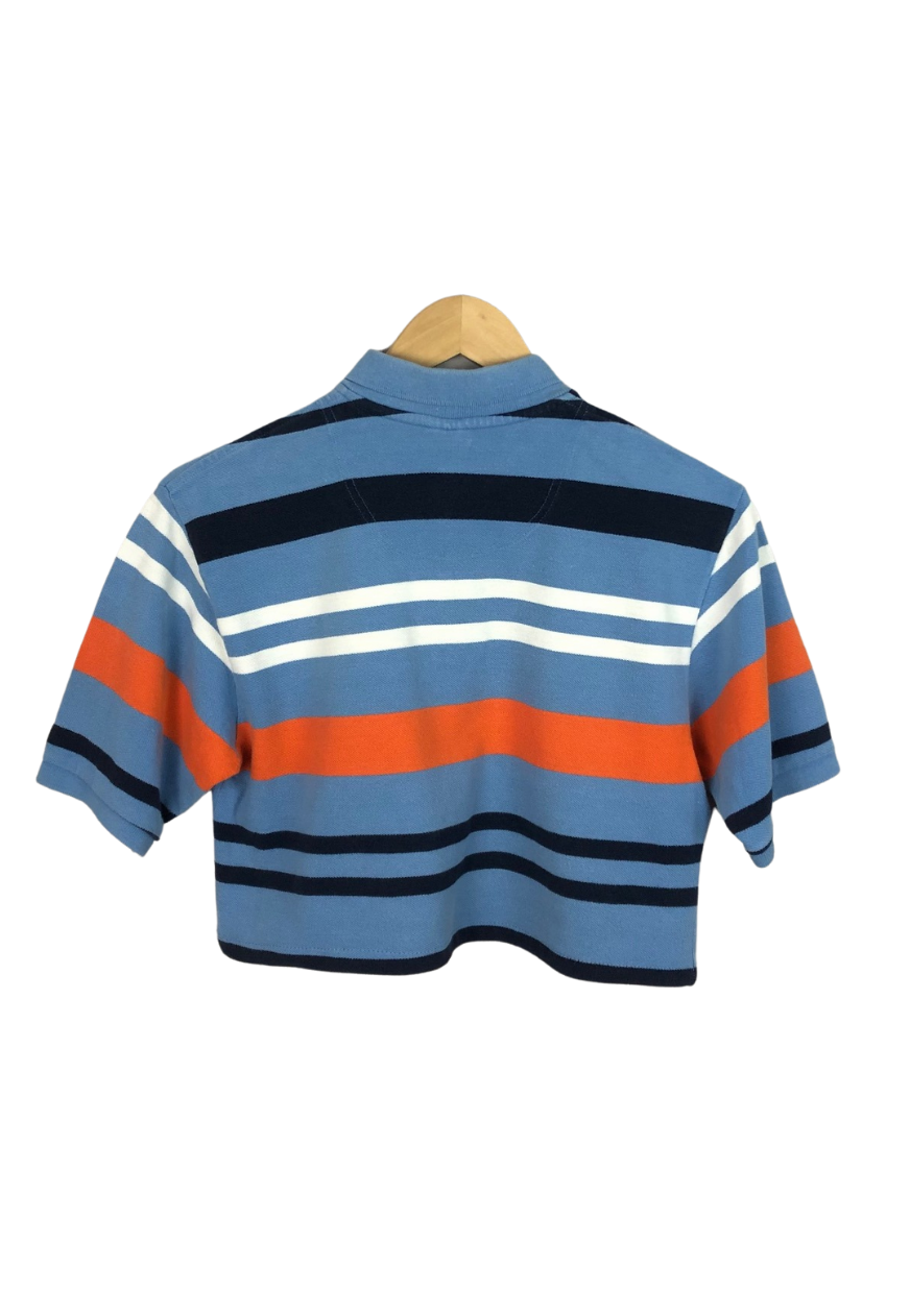 Polo Ralph Lauren RE-WORKED Cropped Polo Shirt Blue/Orange & White Str –  State of Unity Clothing