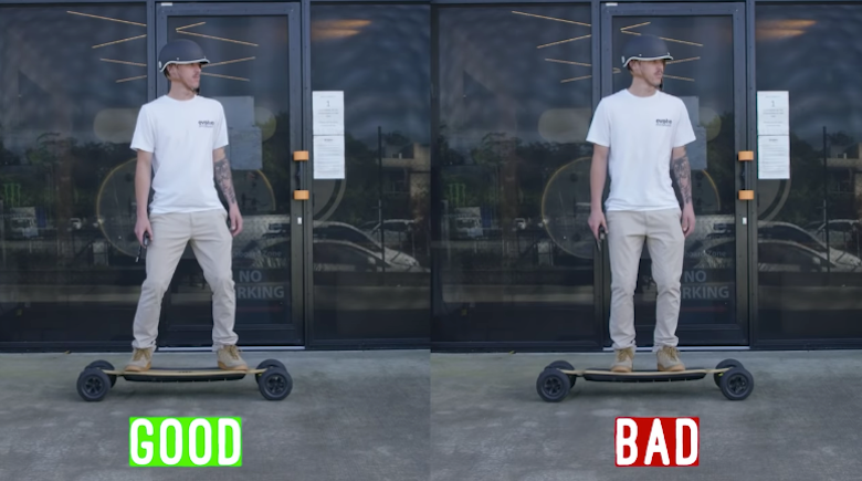 electric skateboard mistakes about wrong stance