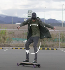 slide an electric skateboard from evolve