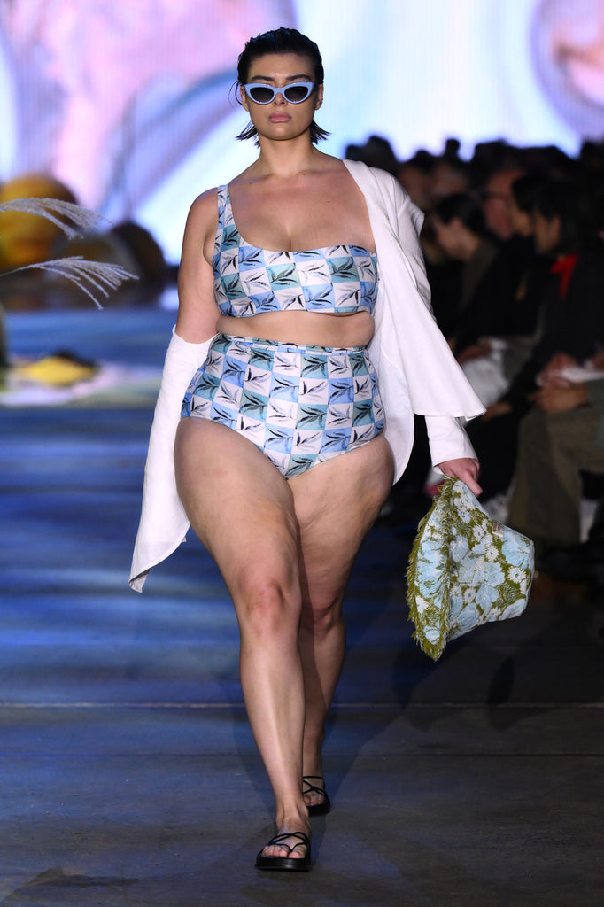 SYDNEY, AUSTRALIA - MAY 19: A model walks the runway during the We Wear Australian x Afterpay - Runway show during Afterpay Australian Fashion Week 2023 at Carriageworks on May 19, 2023 in Sydney, Australia. (Photo by James Gourley/Getty Images for AAFW)