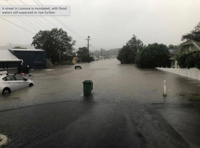 Lismore during the Floods