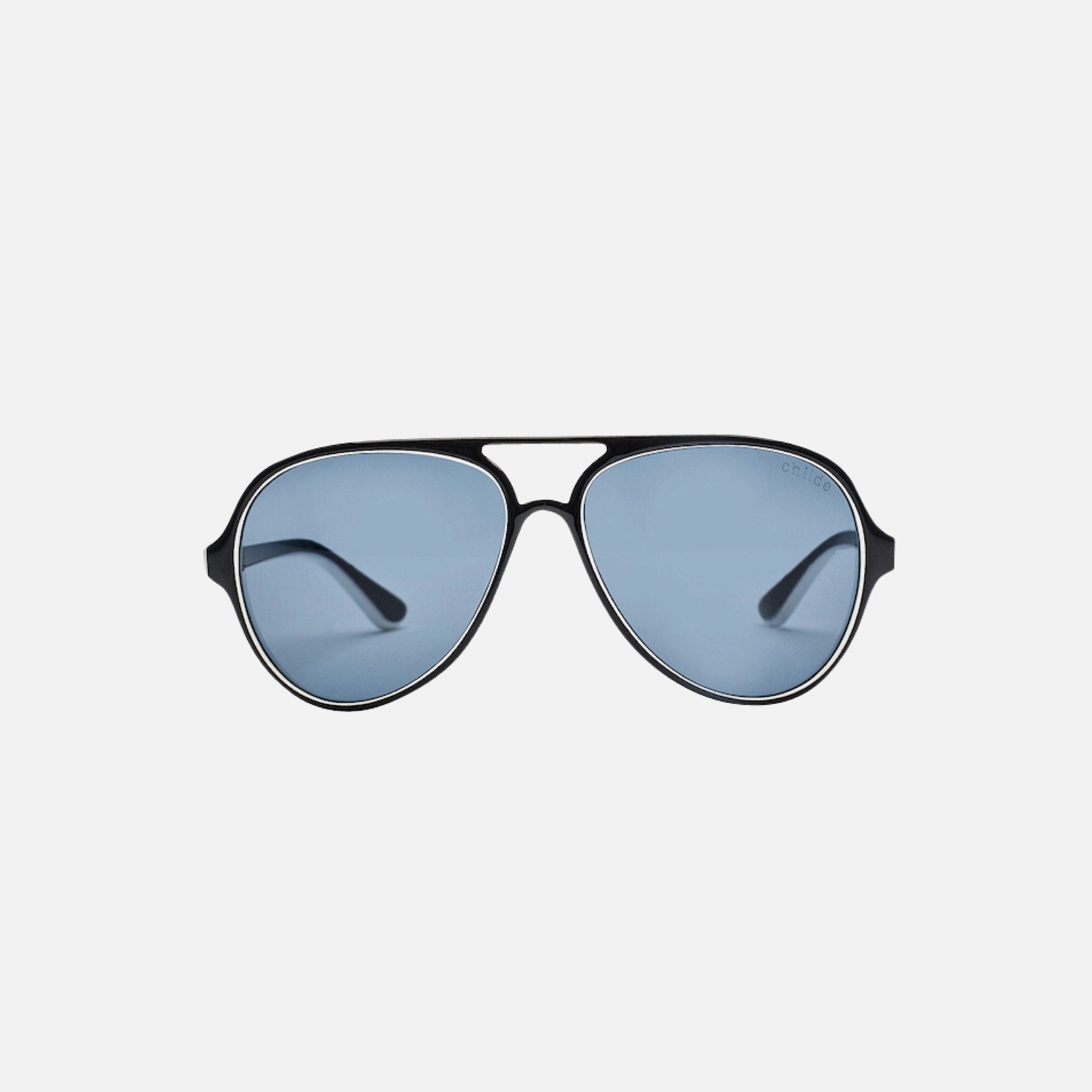 Childe DELETE Sunglasses Black/White | Grey Lens - Childe Eyewear