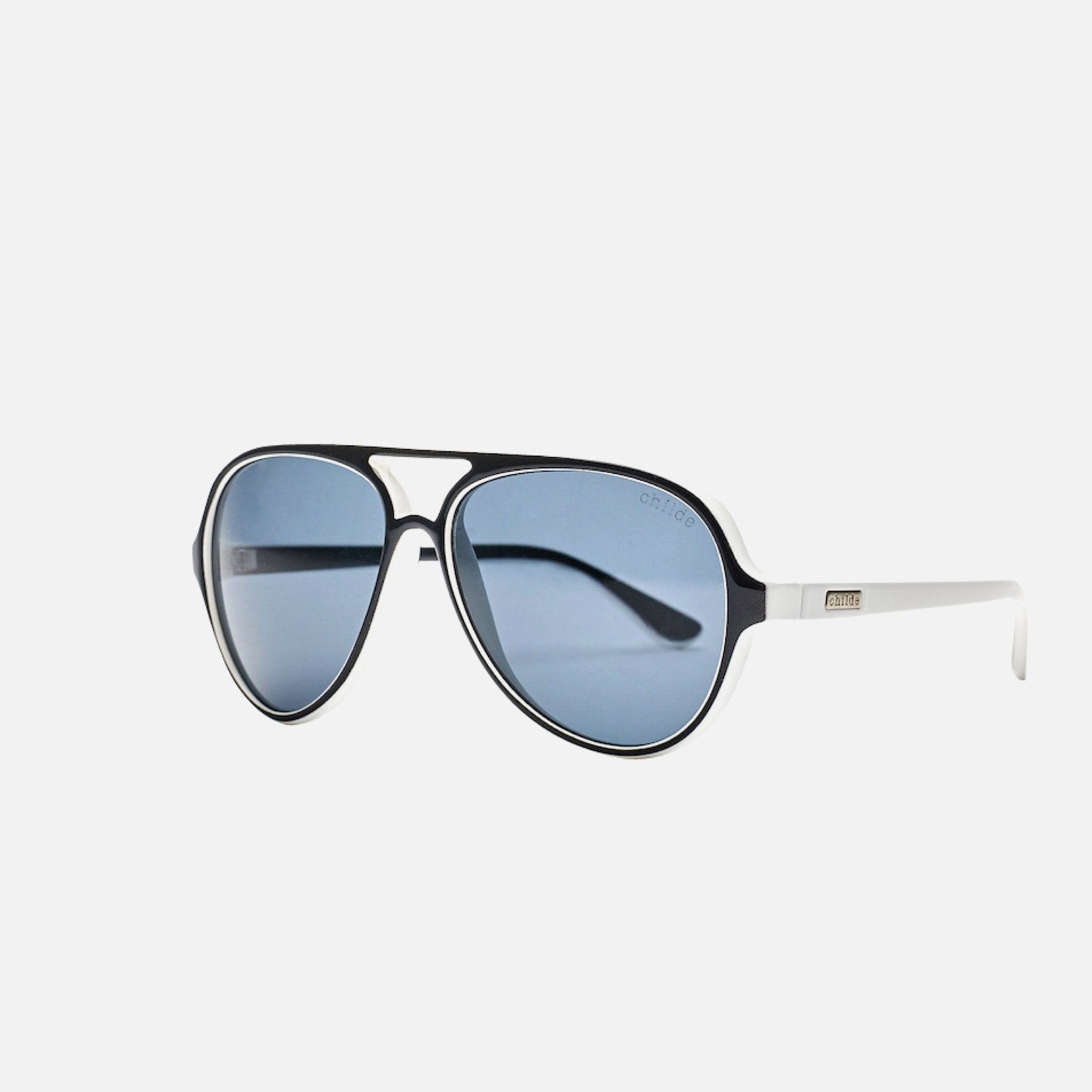 Childe DELETE Sunglasses Black/White | Grey Lens - Childeeyewear