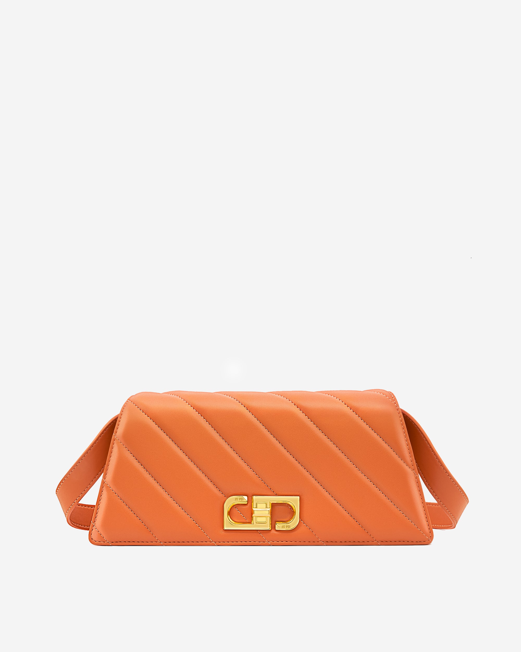 Elsa Front Flap Crossbody Bag - Orange