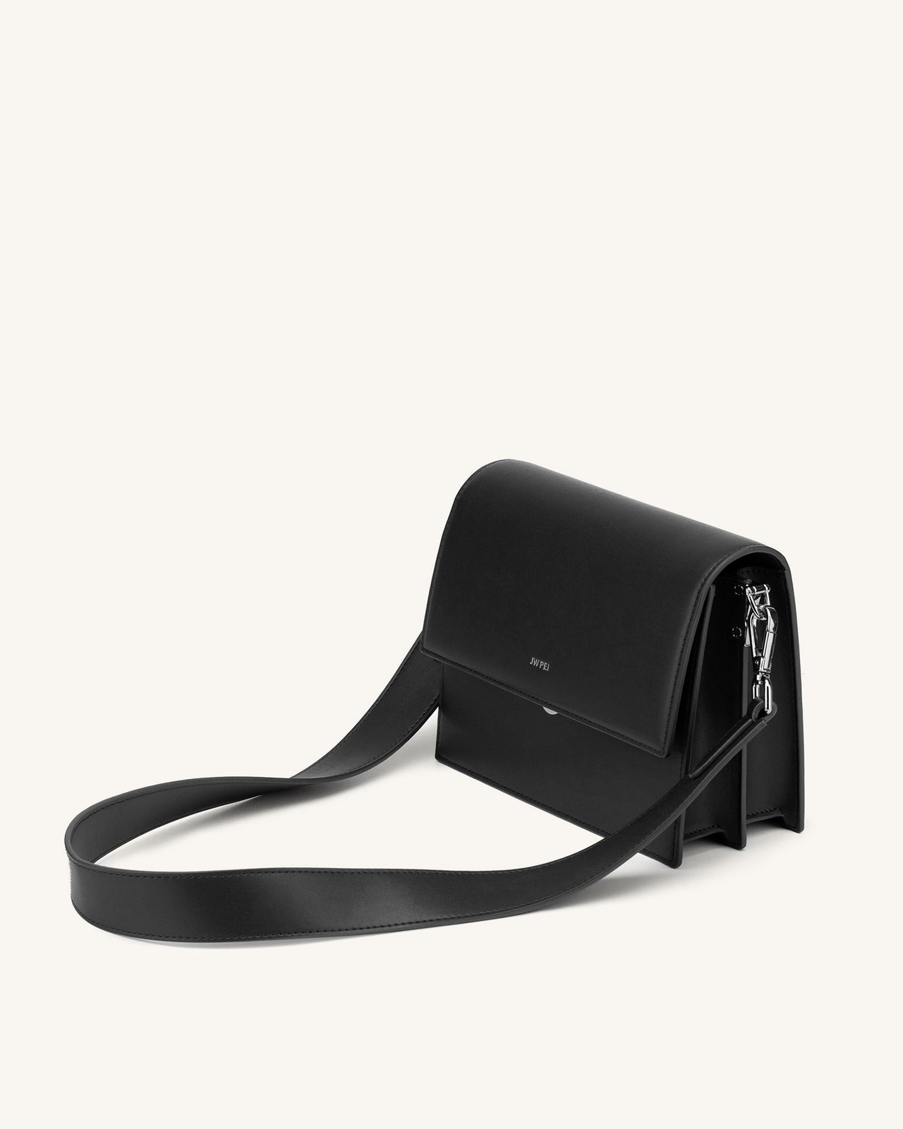 JW PEI Rantan Super Mini Bag Clutch Purse NIB Beige Croc Leather Zip Around