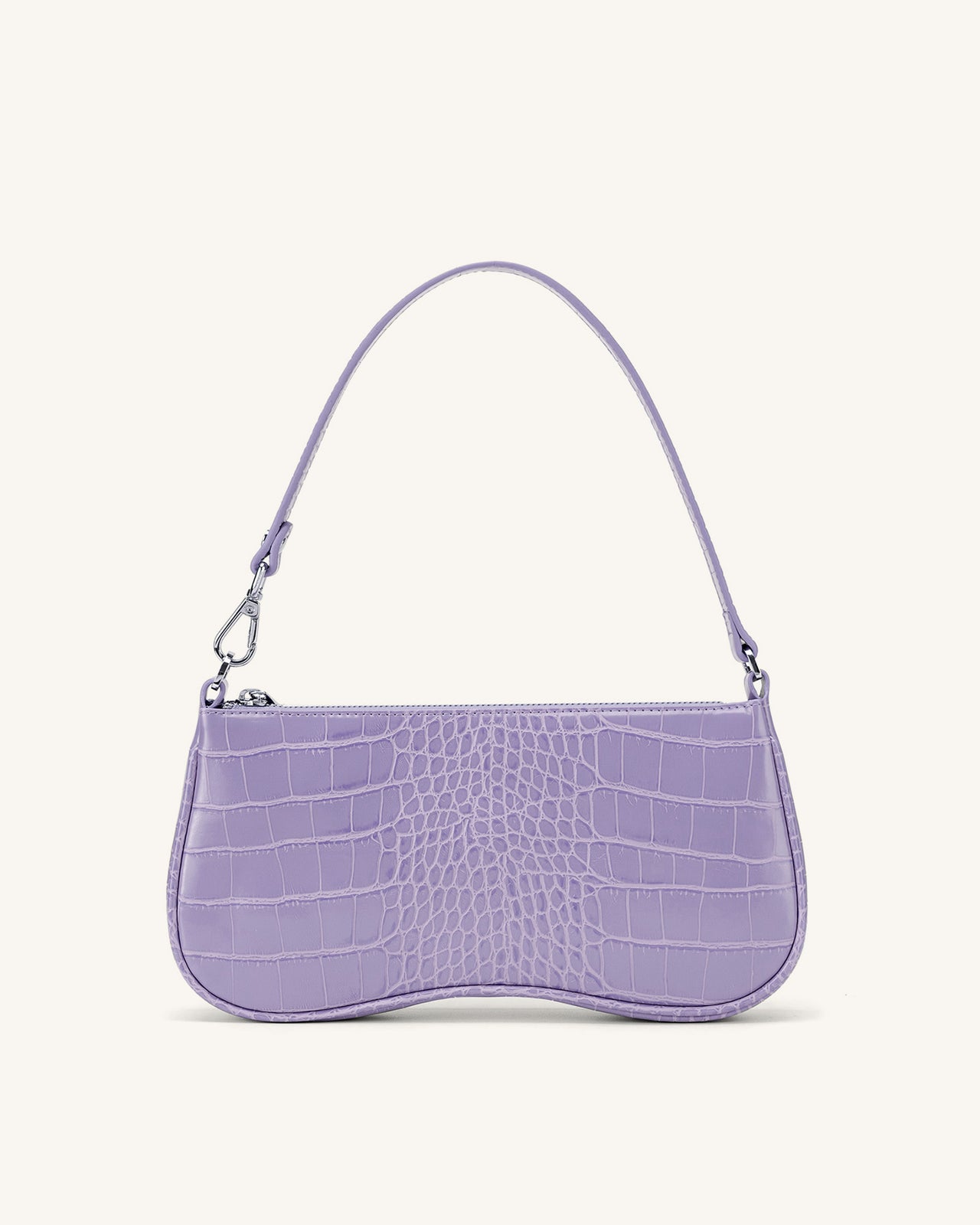 JW PEI Women's Croc Embossed Vegan Leather Rantan Bag JQ2 Purple Croc One  Size