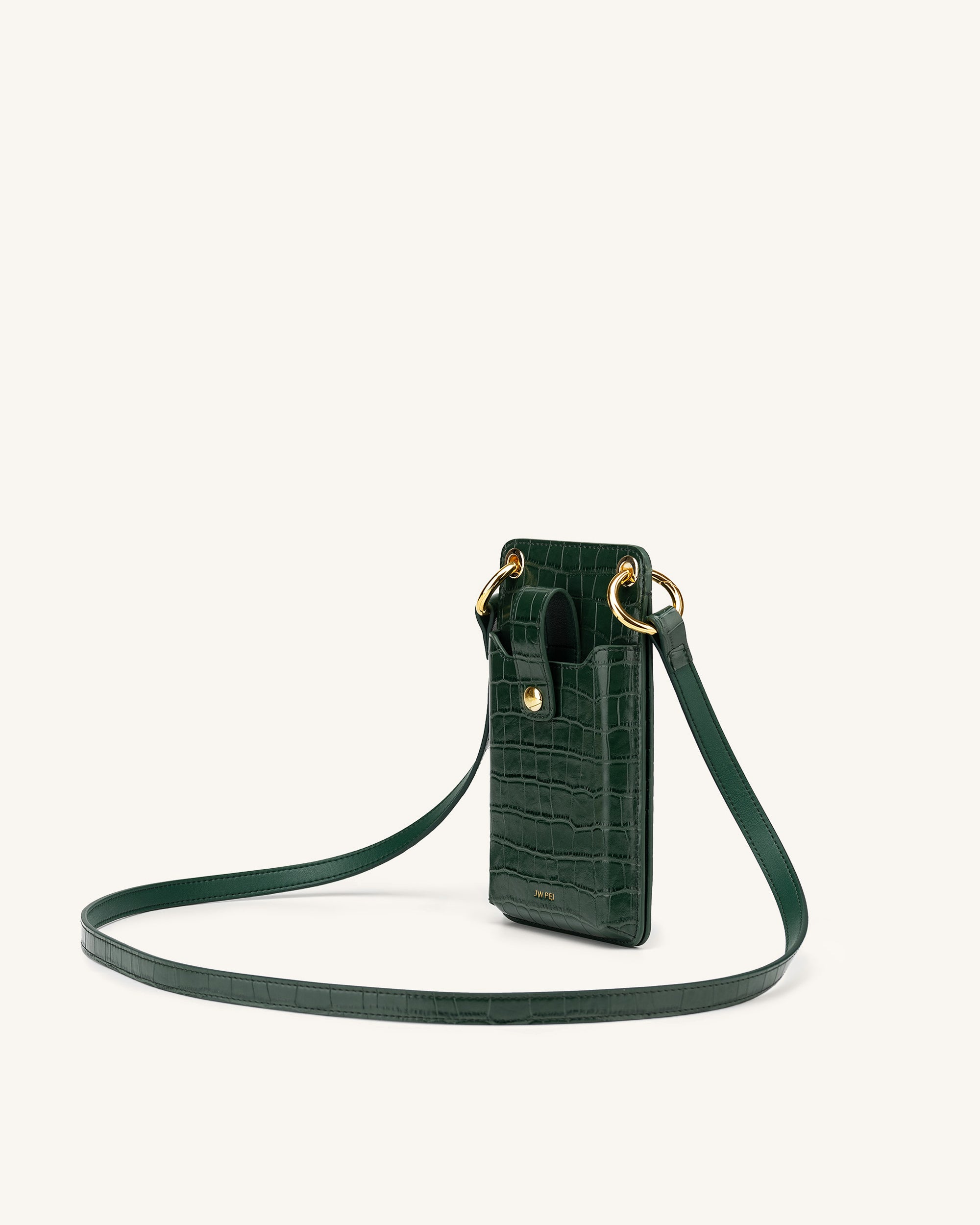 Aylin Canvas Phone Bag - Black - JW PEI