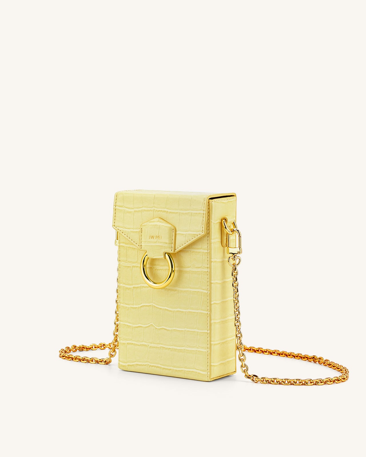 Eva Shoulder Bag - Light Yellow Croc - Fashion Women Vegan Bag Online Shopping - JW Pei