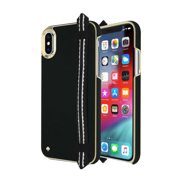 Kate Spade New York Wrap Strap Case For Iphone Xs Max - Saffiano Black