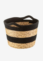 Black Rope & Seagrass Storage Basket