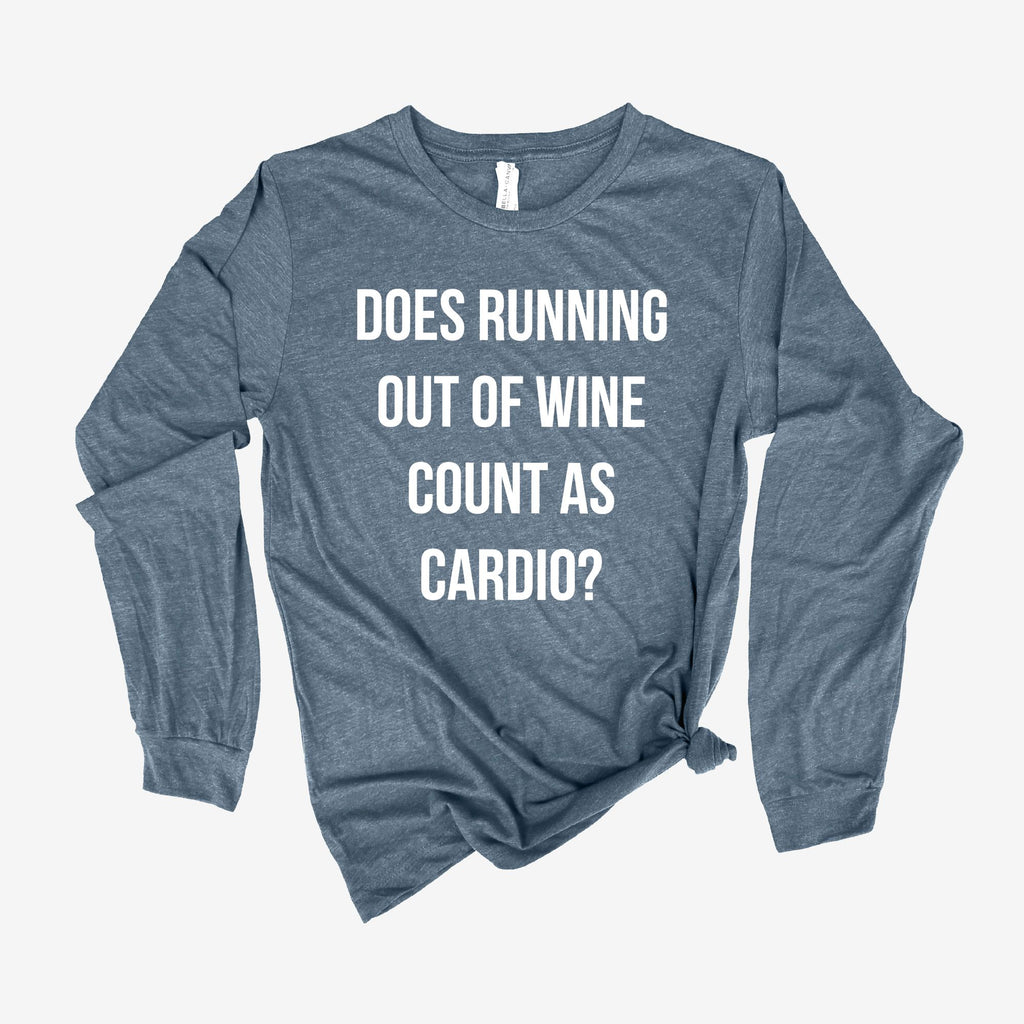 ModishChicBoutique Does Running Out of Wine Count As Cardio Shirt,Wine Shirt,Chardonnay,Cabernet,Merlot ,funny Workout Women Shirt,Wine Lover Tee