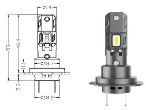 H7 X-Act LED Bulbs 6000 Lumen Non Canbus Super Bright Halogen Replacement