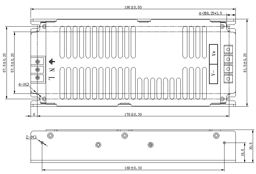 CL LED Displays Power Supply 250W PAS1-250-5 Series,Ultra-thin and high-efficiency with PFC