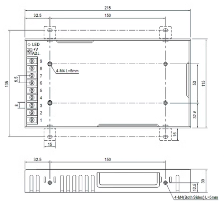 Meanwell LRS-300E Series LED Displays Power Supply