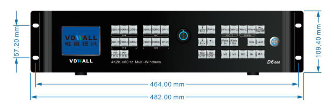 VDWALL D6000 4K Multi-Window Mosaic Processor 60HZ LED Video Wall Splicer