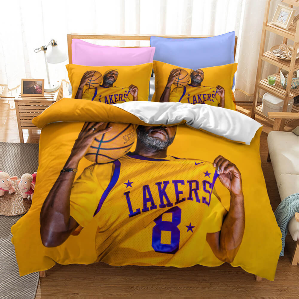 lakers queen bedding