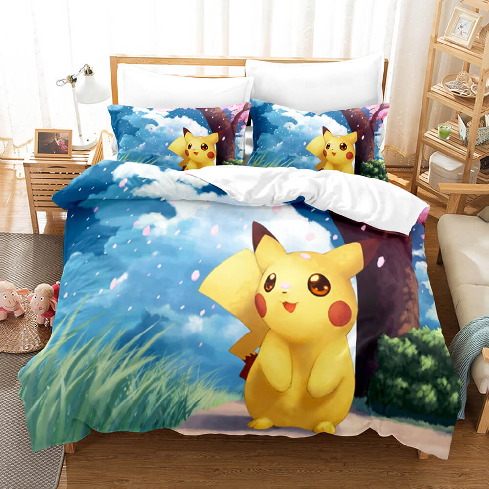 Pokemon Pikachu Cosplay Comforter Bedding Sets Duvet Covers Bed Sheets Ebuycos