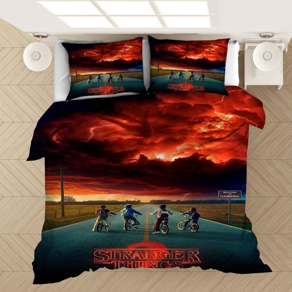 Stranger Things Bedding Sets 3 Piece Duvet Covers Comforter Bed Sheets - EBuycos