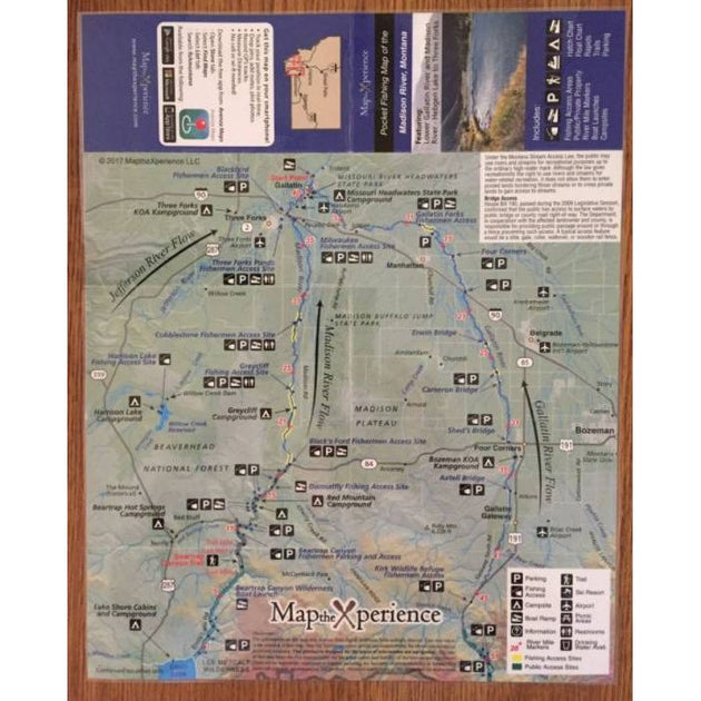 madison map river pocket ennis fishing montana maps