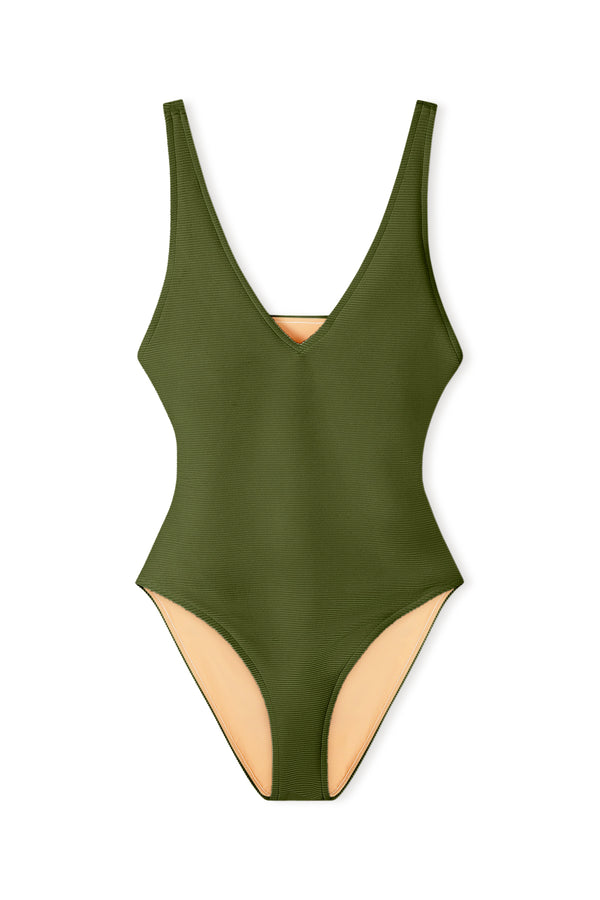 Eco Chic Repreve® Kyslee One Piece Swimsuit - Tangerine