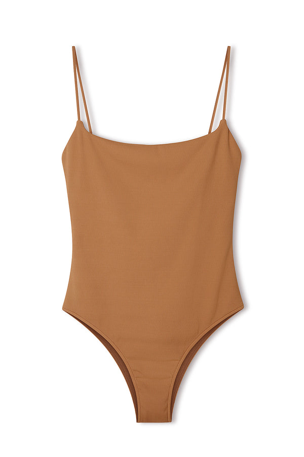 Chocolate Rib One Shoulder One Piece – Zulu & Zephyr