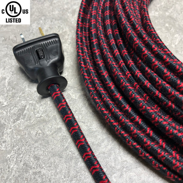 3-Conductor 18-Gauge Black & White Small Hound's-Tooth Cloth-Covered Pulley  Cord - UL-Listed – Sundial Wire