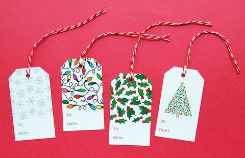 Christmas Gift Tags by Happy Cactus Designs