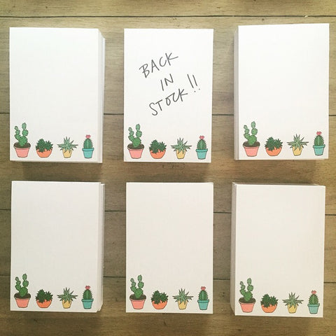 Cactus Notepad by Happy Cactus Designs