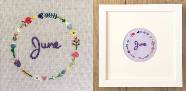 Custom hand embroidery by Happy Cactus Designs