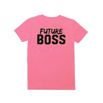 Future Boss Youth Tee - Neon Pink - Raised On Blacktop