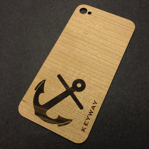 wood iPhone adhesive back