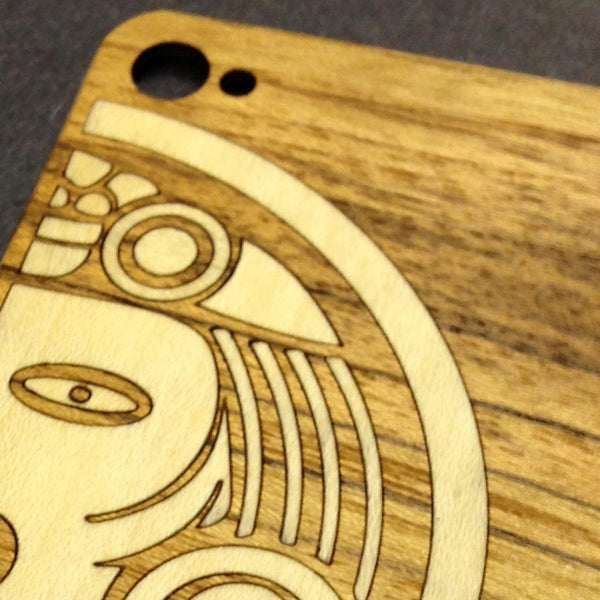 wood iPhone adhesive back